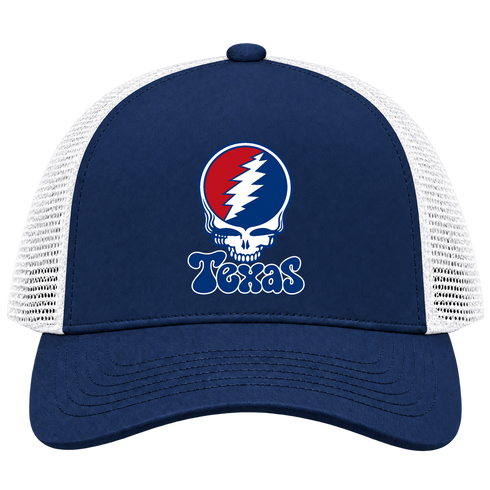 Texas Baseball Stealie Grateful Dead Trucker Cap — Texas Rangers — Navy/White