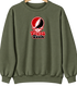 Texas Tech Stealie Premium Unisex Crewneck — Design: Texas Tech — Military Green