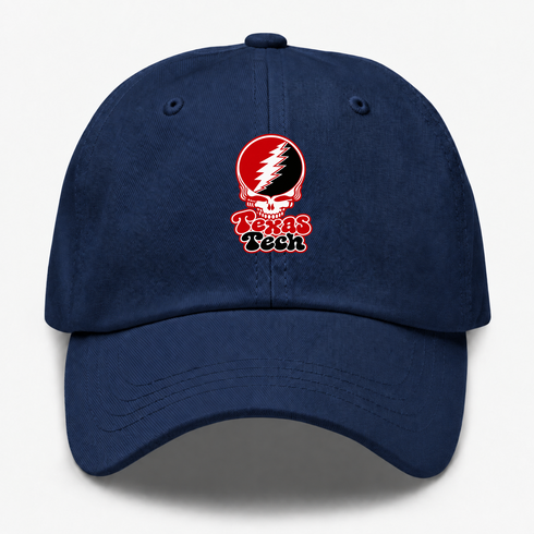 Texas Tech Stealie Premium Unisex Dad Hat — Design: Texas Tech — Navy
