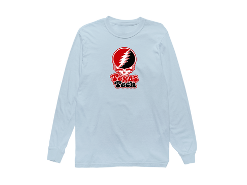 Texas Tech Stealie Premium Unisex Long-Sleeve — Chambray