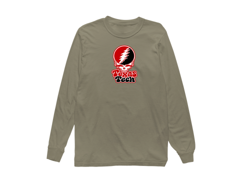 Texas Tech Stealie Premium Unisex Long-Sleeve — Sandstone