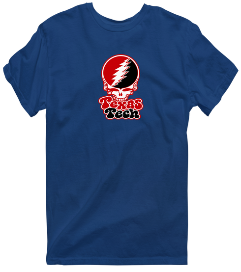 Texas Tech Stealie Premium Unisex T-Shirt — Design: Texas Tech — Navy