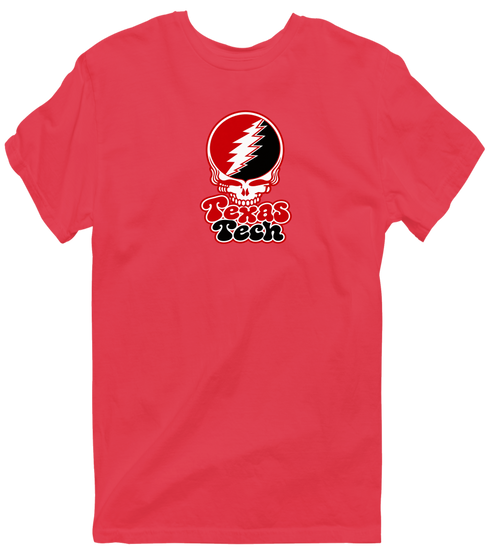 Texas Tech Stealie Premium Unisex T-Shirt — Design: Texas Tech — Heather Red