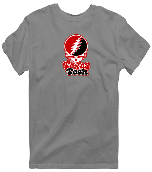 Texas Tech Stealie Premium Unisex T-Shirt — Design: Texas Tech — Dark Heather