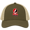 Texas Tech Stealie Premium Unisex Trucker Cap — Design: Texas Tech — Moss/Khaki