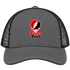 Texas Tech Stealie Premium Unisex Trucker Cap — Design: Texas Tech — Charcoal/Black