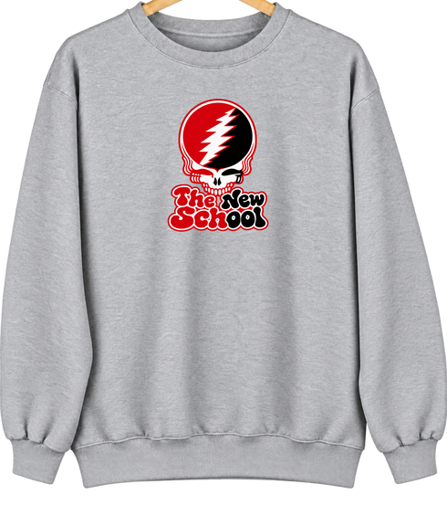 The New School Stealie Premium Unisex Crewneck — Design: The New School — Sport Grey