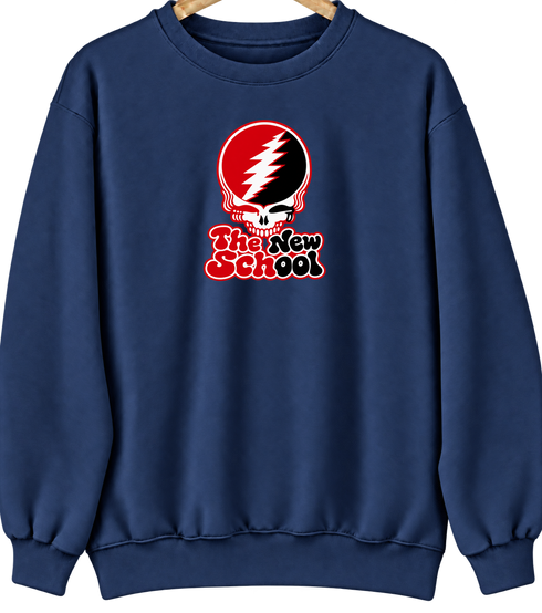 The New School Stealie Premium Unisex Crewneck — Design: The New School — Navy