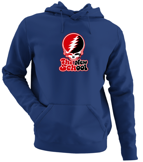 The New School Stealie Premium Unisex Hoodie — Design: The New School — Navy