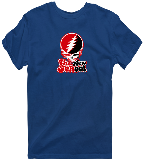 The New School Stealie Premium Unisex T-Shirt — Design: The New School — Navy