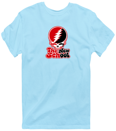 The New School Stealie Premium Unisex T-Shirt — Design: The New School — Light Blue