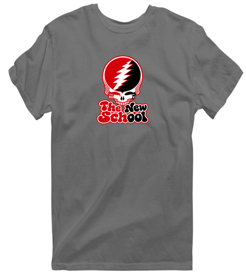 The New School Stealie Premium Unisex T-Shirt — Design: The New School — Charcoal
