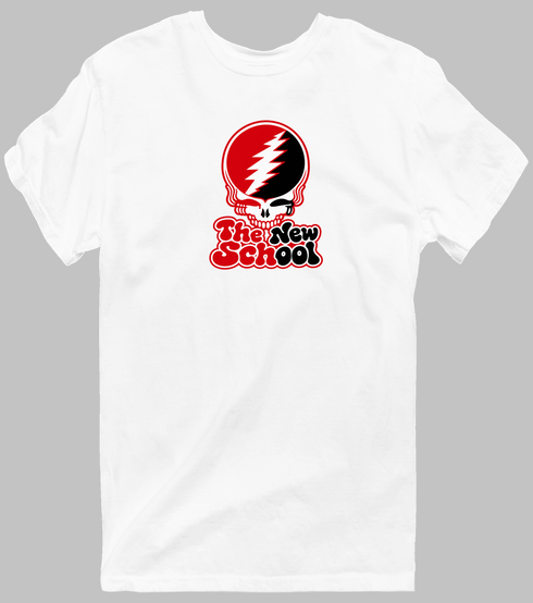 The New School Stealie Premium Unisex T-Shirt — Design: The New School — White