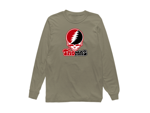 Thomas Stealie Premium Unisex Long-Sleeve — Design: Thomas College — Sandstone