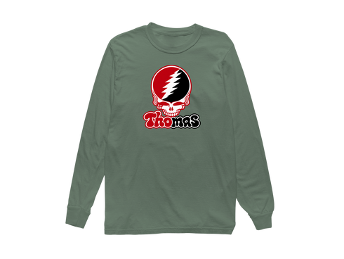 Thomas Stealie Premium Unisex Long-Sleeve — Design: Thomas College — Light Green