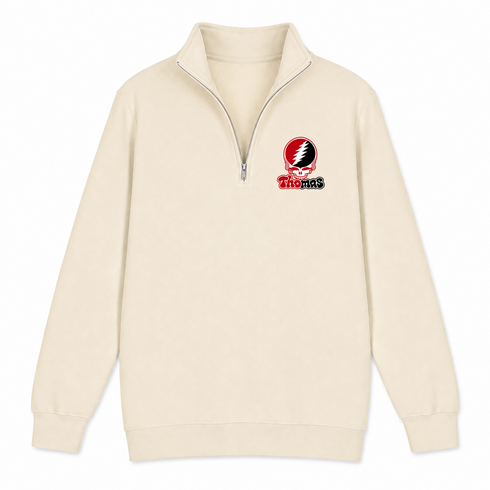 Thomas Stealie Premium Unisex Quarter-Zip — Design: Thomas College — Sand