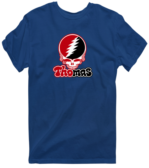 Thomas Stealie Premium Unisex T-Shirt — Design: Thomas College — Navy