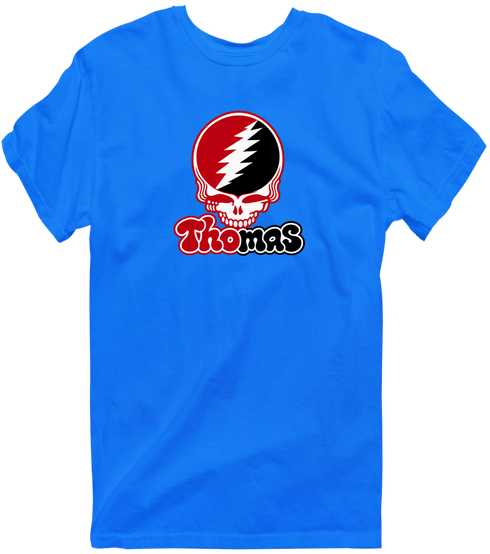 Thomas Stealie Premium Unisex T-Shirt — Design: Thomas College — Royal