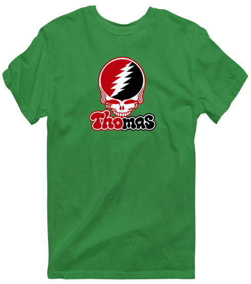 Thomas Stealie Premium Unisex T-Shirt — Design: Thomas College — Irish Green