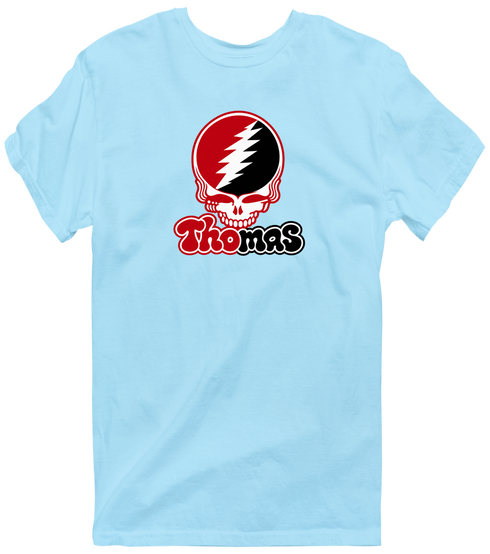 Thomas Stealie Premium Unisex T-Shirt — Design: Thomas College — Light Blue