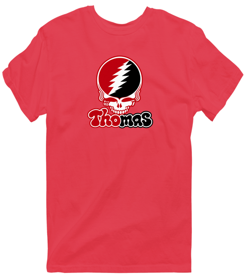 Thomas Stealie Premium Unisex T-Shirt — Design: Thomas College — Heather Red