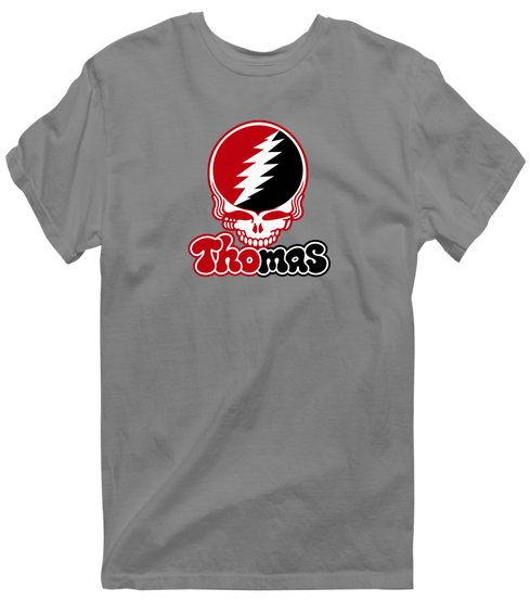 Thomas Stealie Premium Unisex T-Shirt — Design: Thomas College — Dark Heather
