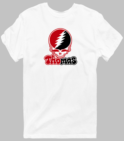 Thomas Stealie Premium Unisex T-Shirt — Design: Thomas College — White