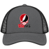 Thomas Stealie Premium Unisex Trucker Cap — Design: Thomas College — Charcoal/Black