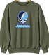 Thomas Jefferson Stealie Premium Unisex Crewneck — Design: Thomas Jefferson University — Military Green