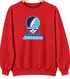 Thomas Jefferson Stealie Premium Unisex Crewneck — Design: Thomas Jefferson University — Red