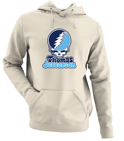 Thomas Jefferson Stealie Premium Unisex Hoodie — Design: Thomas Jefferson University — Sand