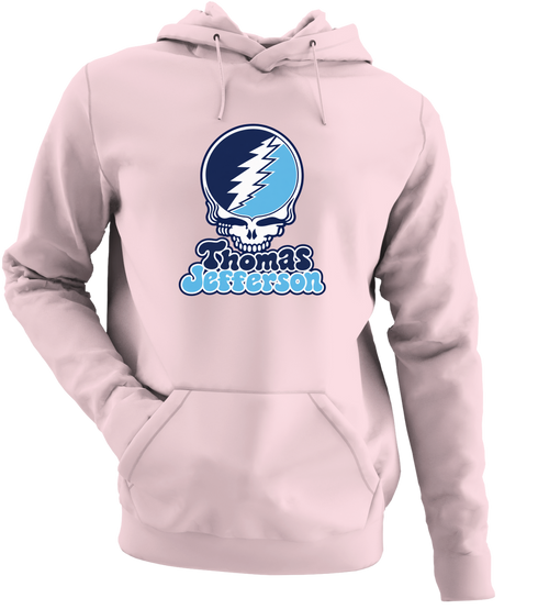 Thomas Jefferson Stealie Premium Unisex Hoodie — Design: Thomas Jefferson University — Light Pink