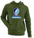 Thomas Jefferson Stealie Premium Unisex Hoodie — Design: Thomas Jefferson University — Military Green