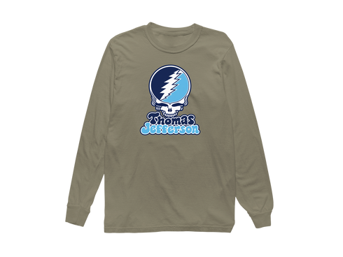 Thomas Jefferson Stealie Premium Unisex Long-Sleeve — Design: Thomas Jefferson University — Sandstone