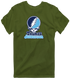 Thomas Jefferson Stealie Premium Unisex T-Shirt — Design: Thomas Jefferson University — Military Green