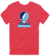Thomas Jefferson Stealie Premium Unisex T-Shirt — Design: Thomas Jefferson University — Heather Red