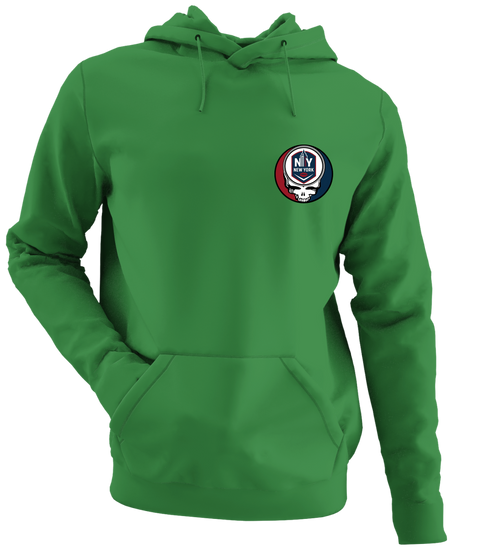 New York Football - Premium Grateful Dead Left Chest Hoodie - Irish Green - 6