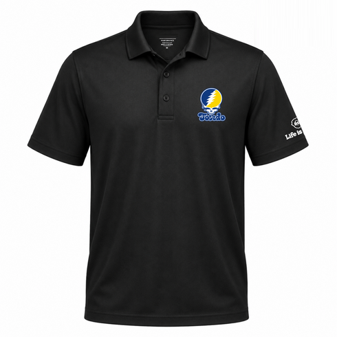 Toledo Stealie Premium Unisex Polo — Design: Toledo University of — Black
