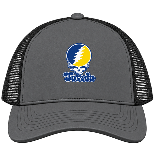 Toledo Stealie Premium Unisex Trucker Cap — Design: Toledo University of — Charcoal/Black