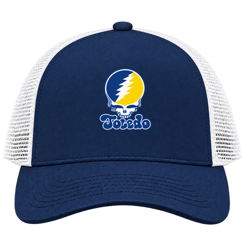 Toledo Stealie Premium Unisex Trucker Cap — Design: Toledo University of — Navy/White