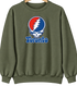 Toronto Baseball Stealie Grateful Dead Crewneck — Toronto Blue Jays — Military Green