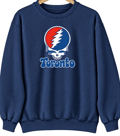 Toronto Baseball Stealie Grateful Dead Crewneck — Toronto Blue Jays — Navy