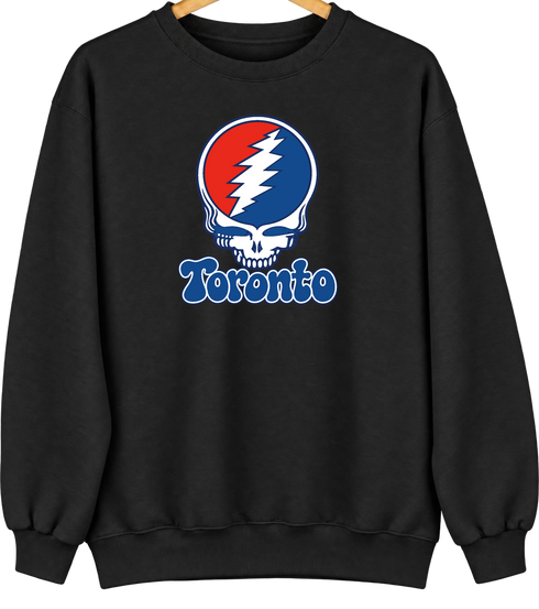 Toronto Baseball Stealie Grateful Dead Crewneck — Toronto Blue Jays — Black