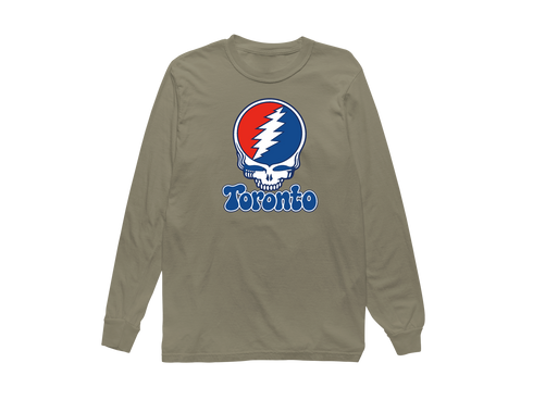 Toronto Baseball Stealie Grateful Dead Long-Sleeve — Toronto Blue Jays — Sandstone