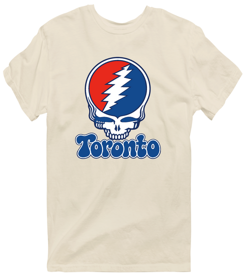 Toronto Baseball Stealie Grateful Dead T-Shirt — Toronto Blue Jays — Sand