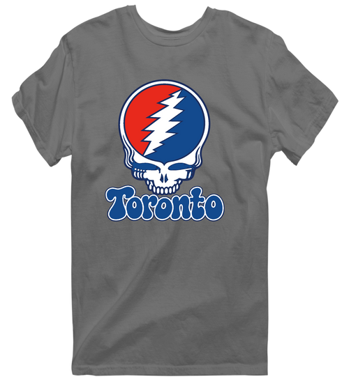 Toronto Baseball Stealie Grateful Dead T-Shirt — Toronto Blue Jays — Charcoal