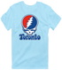 Toronto Baseball Stealie Grateful Dead T-Shirt — Toronto Blue Jays — Light Blue