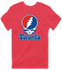 Toronto Baseball Stealie Grateful Dead T-Shirt — Toronto Blue Jays — Heather Red