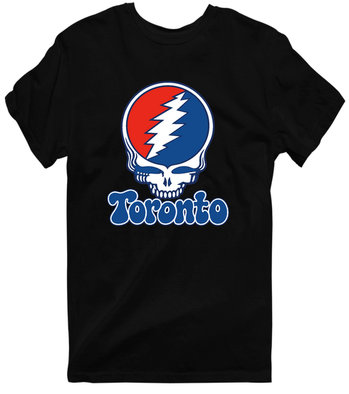 Toronto Baseball Stealie Grateful Dead T-Shirt — Toronto Blue Jays — Black