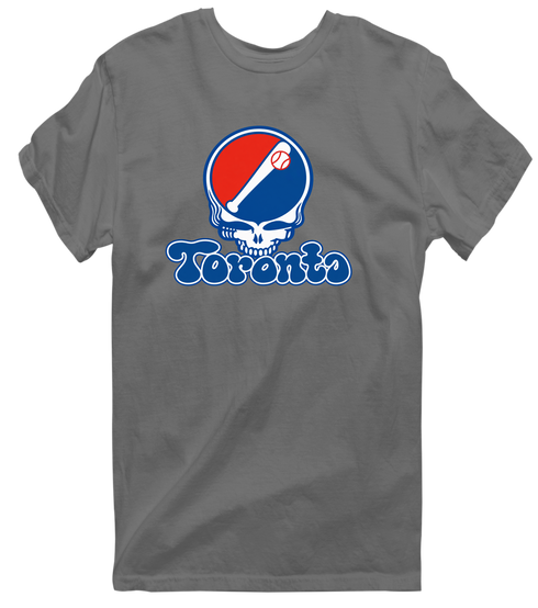 Toronto Baseball Stealie Grateful Dead T-Shirt — Toronto Blue Jays — Charcoal